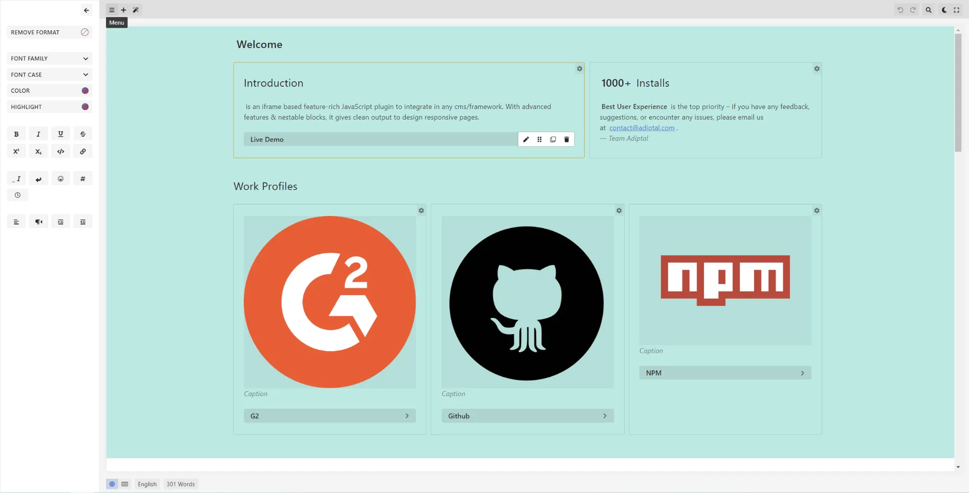 Introducing Adiptal Studio — A Next-Generation JavaScript Block Editor